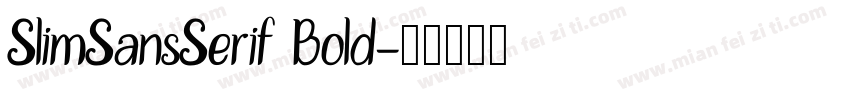 SlimSansSerif Bold字体转换